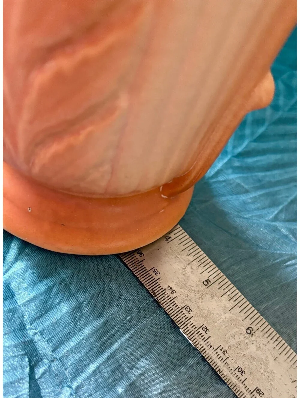 Robinson Ransbottom RRP 716 Vintage Pottery Vase Peach Floral USA 8